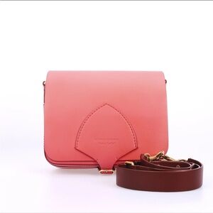 Burberry Coral and Burgundy Crossbody Bag, unique rare